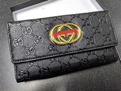 gucci leather document holder|Gucci Wallets for Women .